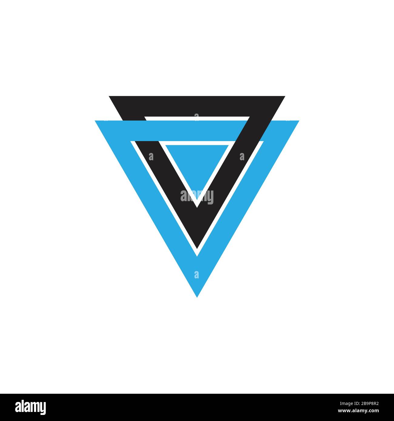 abstract linked triangle colorful geometric logo vector Stock Vector ...