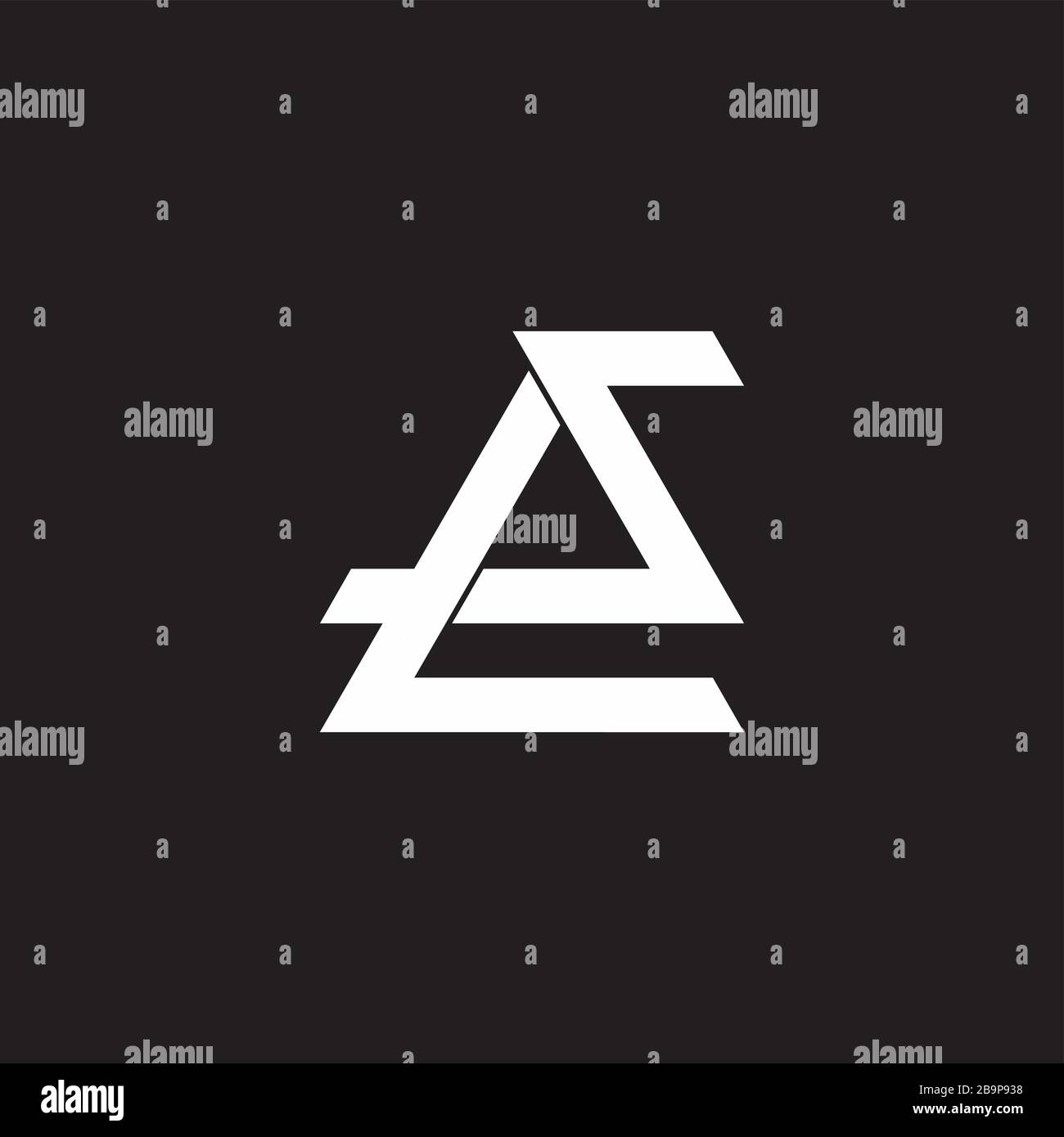 abstract letter ls geometric overlapping line logo vector Stock Vector