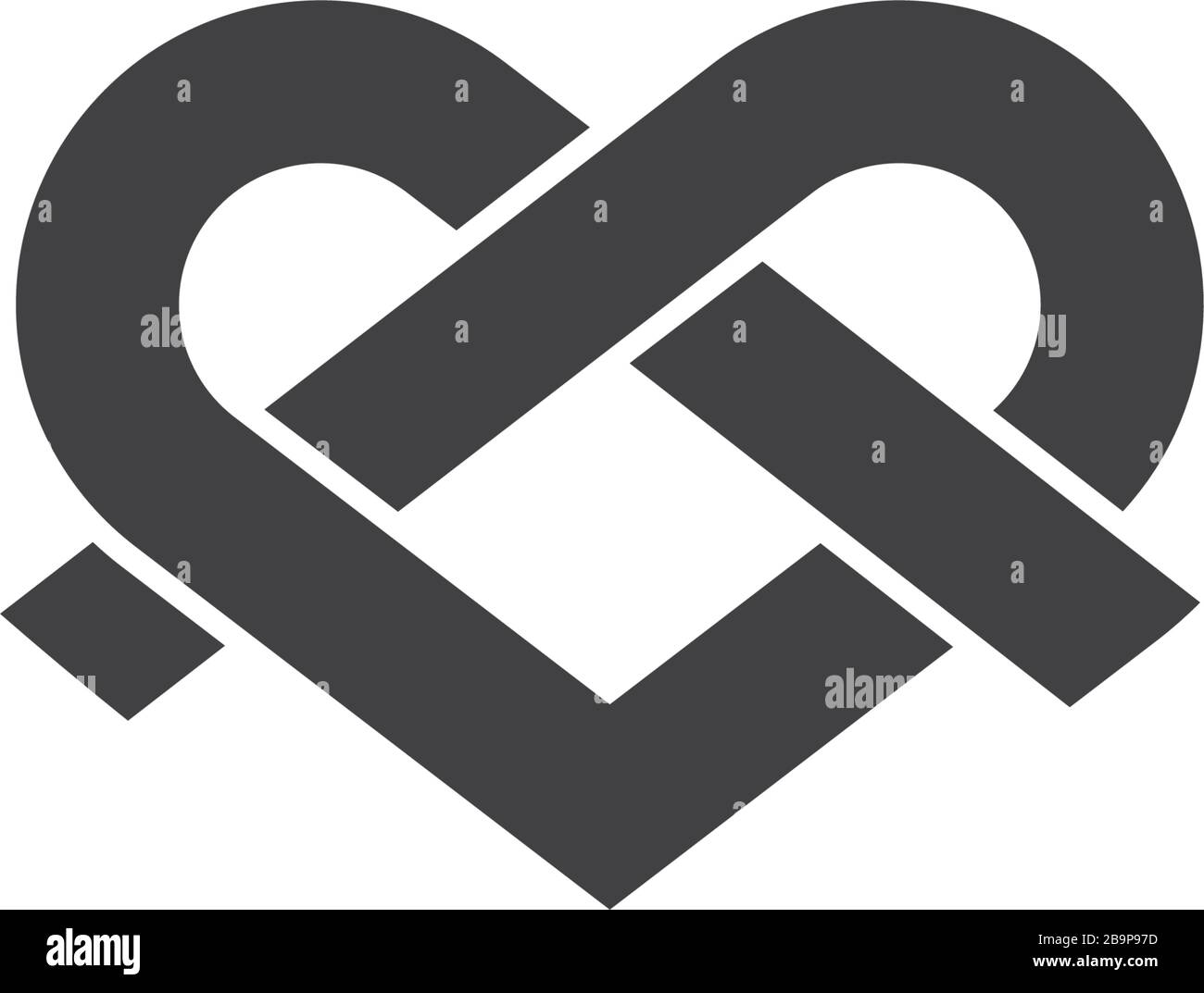 heart ribbon healthy care banner decoration vector Stock Vector Image ...