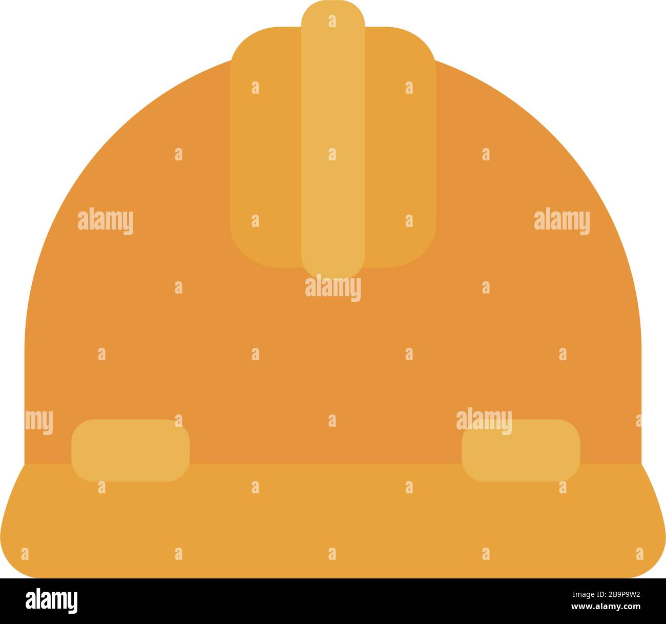 construction helmet icon over white background, flat style, vector ...