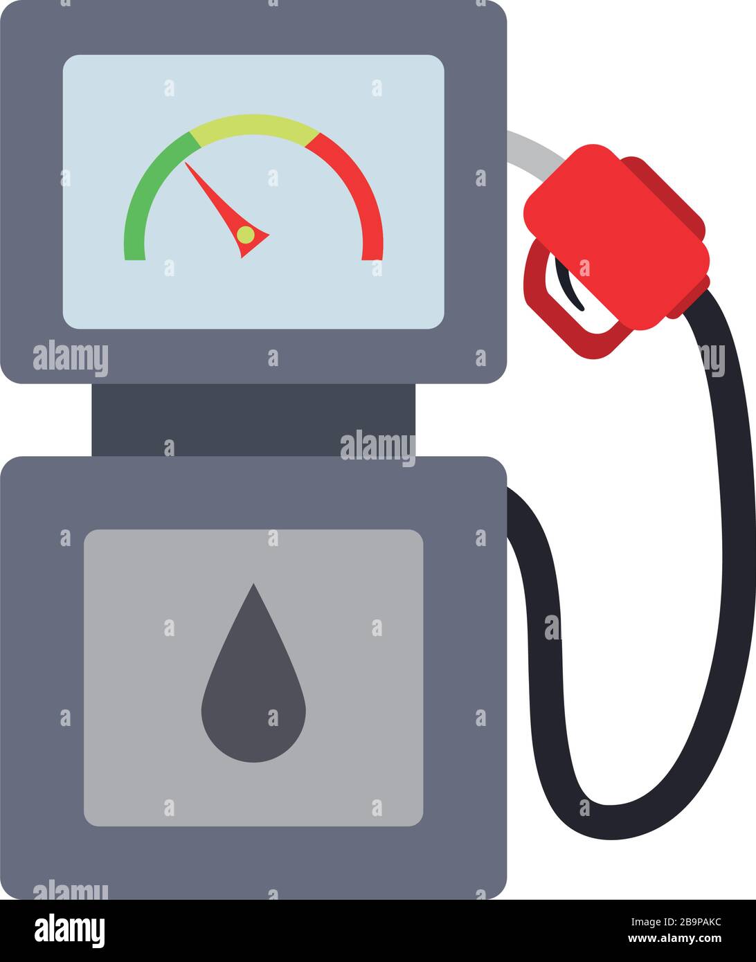 petrol pump icon over white background, flat style, vector illustration ...