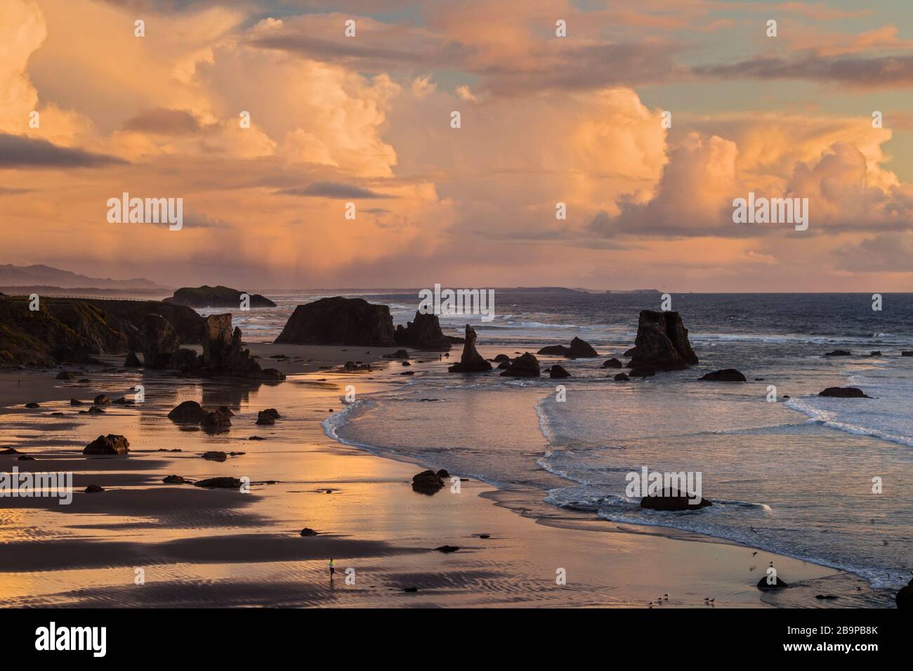 Coquille Point Beach, Bandon, Oregon USA Stock Photo