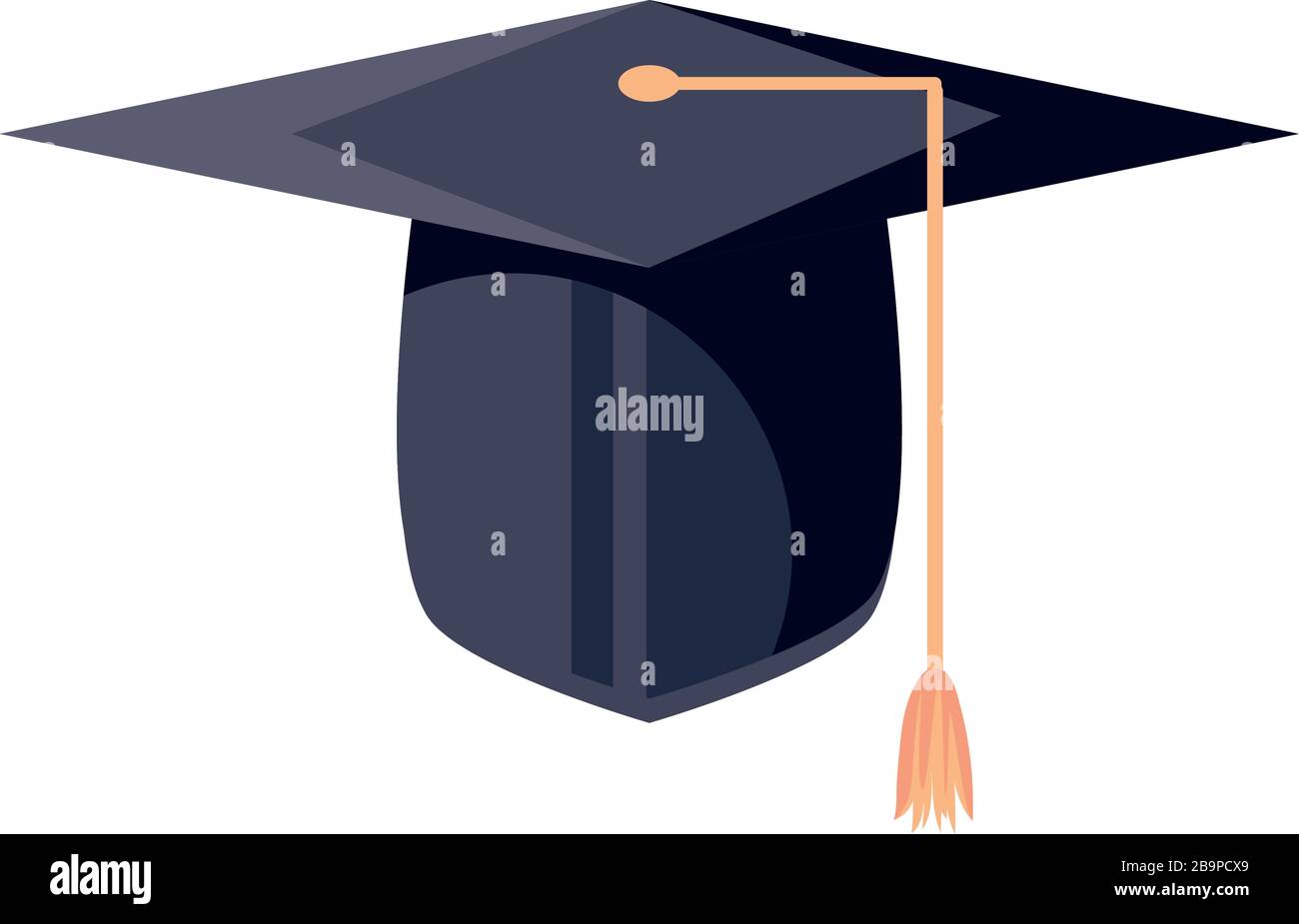 graduation cap on white background vector illustration design Stock ...
