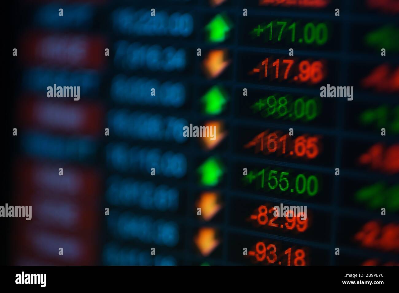 Stock market chart,Stock market data on LED display concept Stock Photo ...