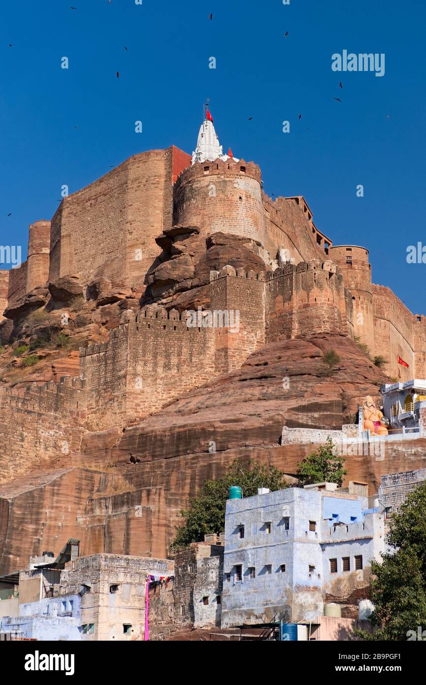 Chamunda Mata Temple Mehrangarh Fort Jodhpur Rajasthan India Stock Photo