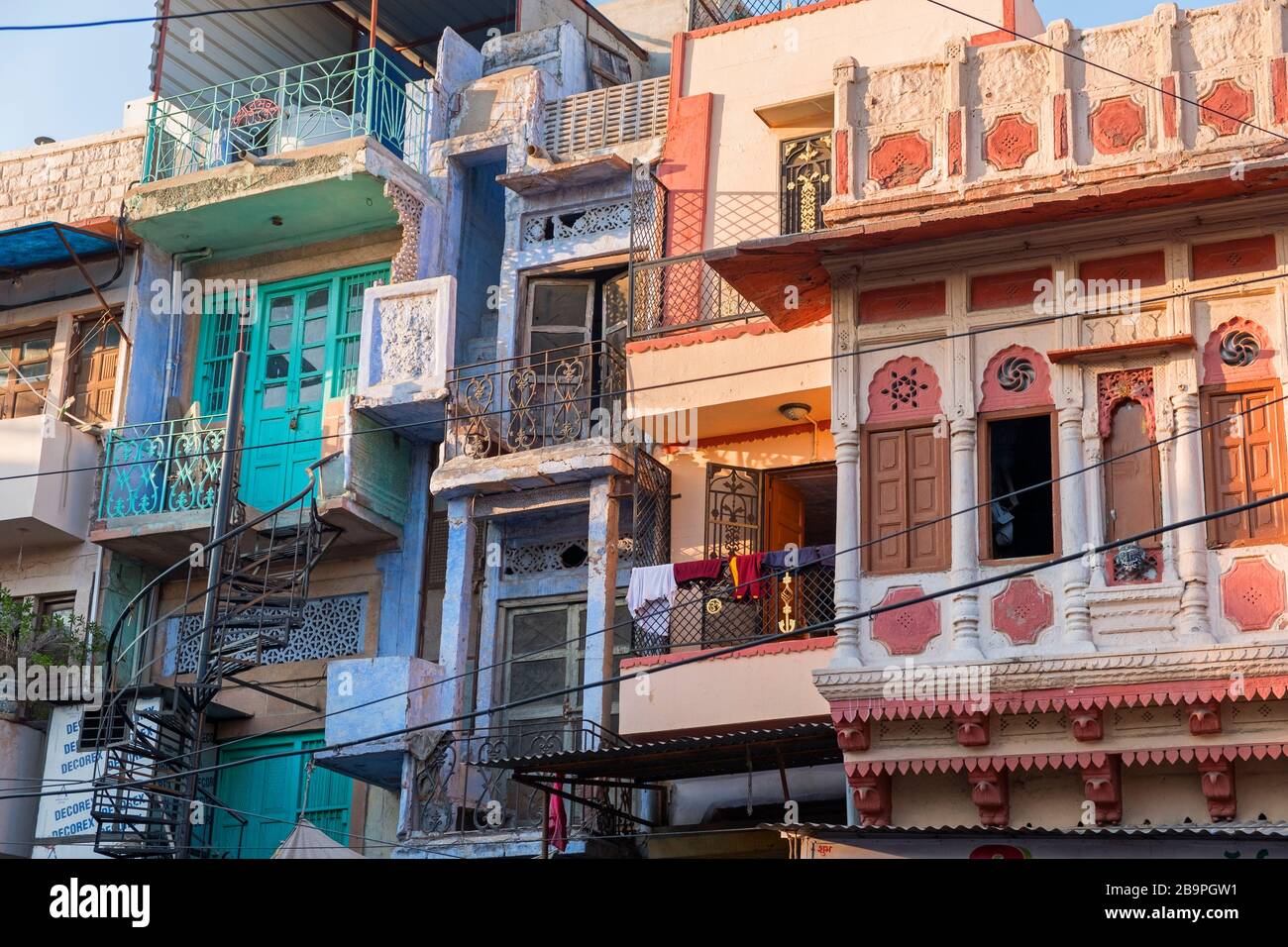 Old City houses Navchokiya Jodhpur Rajasthan India Stock Photo
