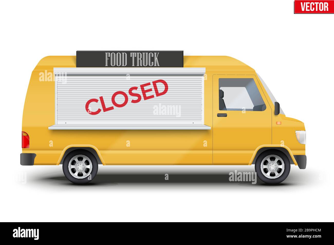 Food Truck Trailer is closed Stock Vector