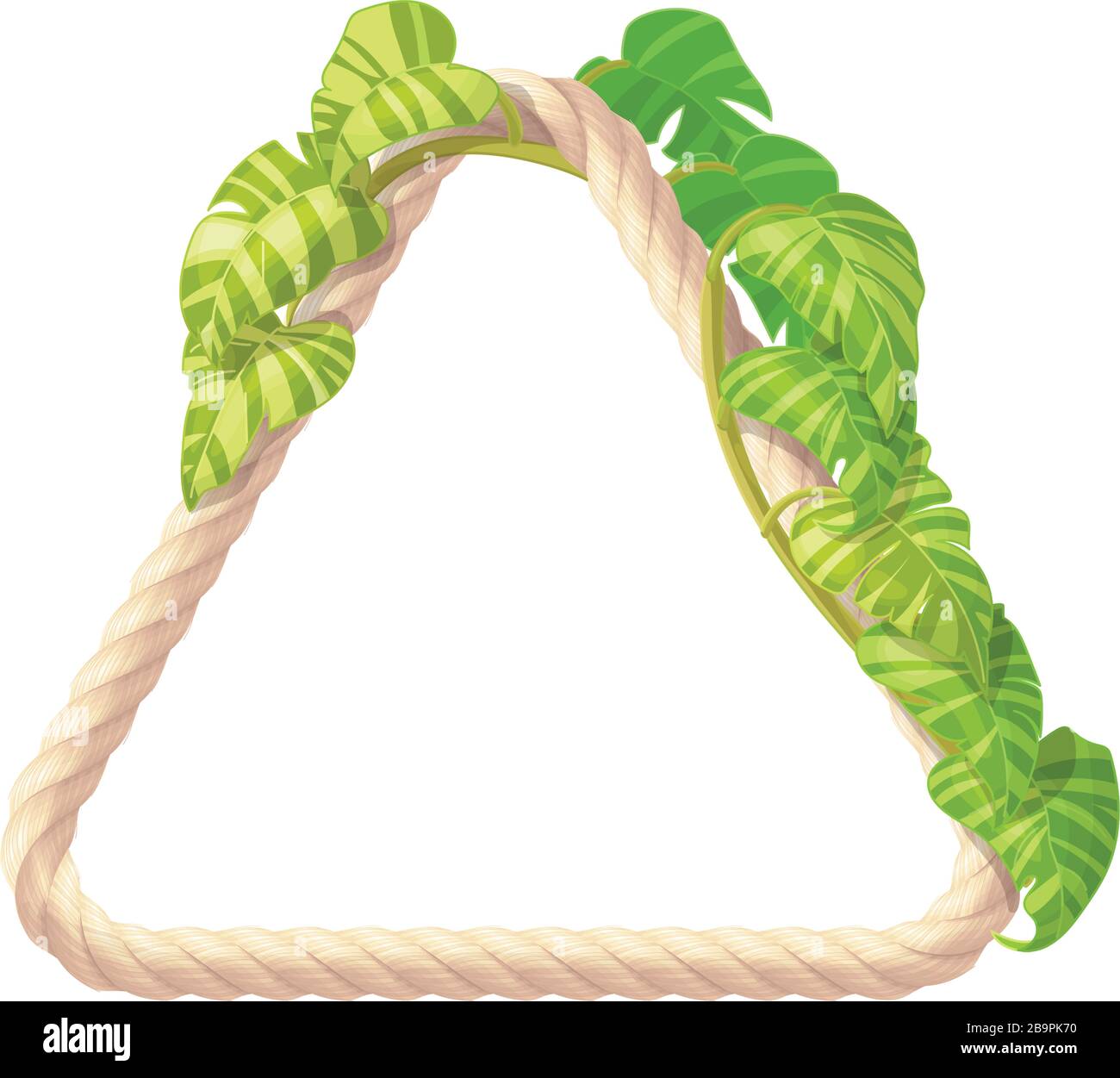 vector tropical frame clip art. Geometric floral pattern Stock Vector