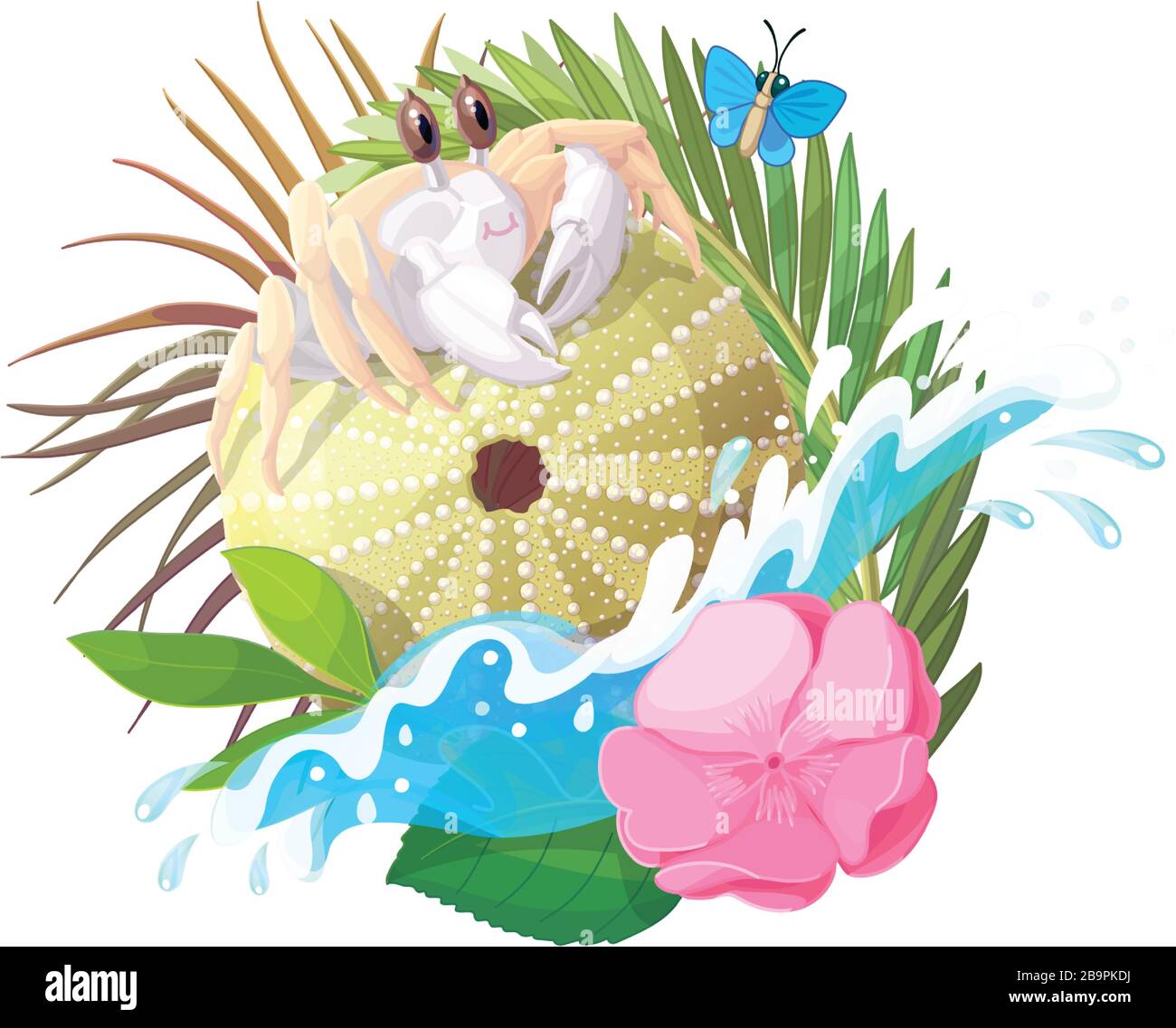 vector tropical pattern clip art. Sea design element Stock Vector Image ...