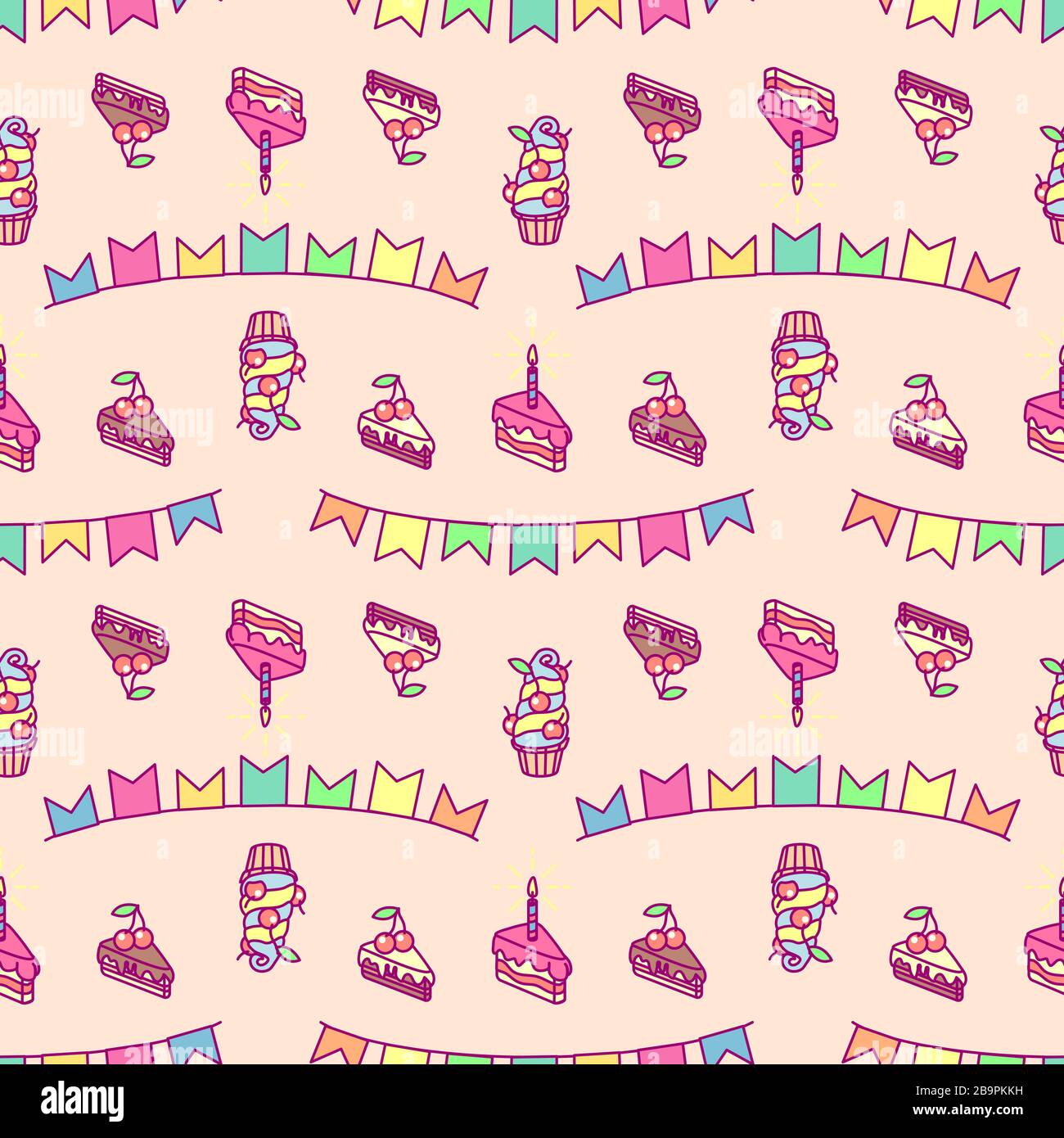 vector Cute simple seamless pattern. cartoon background Stock Vector ...