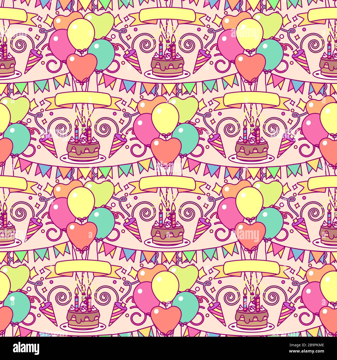 vector Cute simple seamless pattern. cartoon background Stock Vector ...