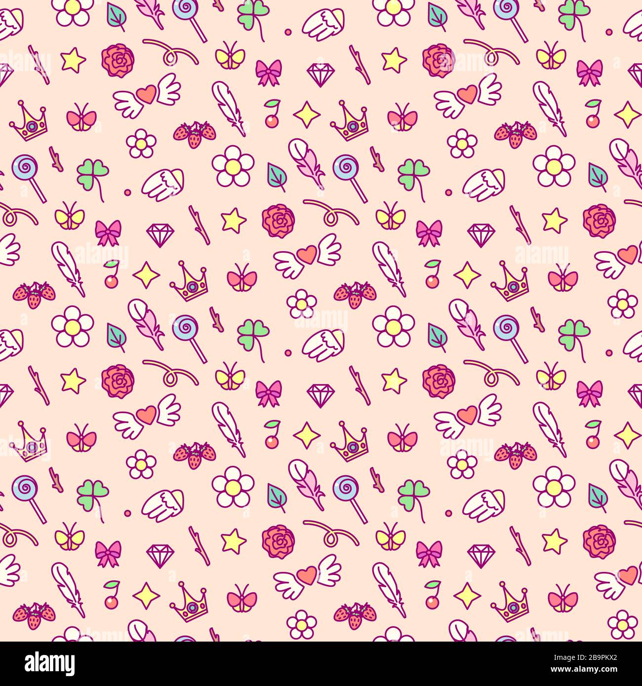 Vector Cute Simple Seamless Pattern Cartoon Background Stock Vector Image Art Alamy