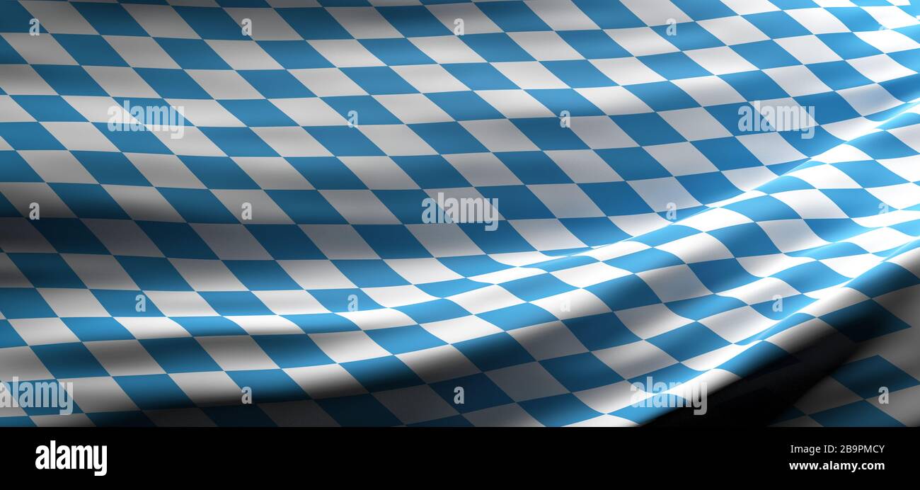 Bavaria sign symbol. Bavarian national flag waving texture background ...