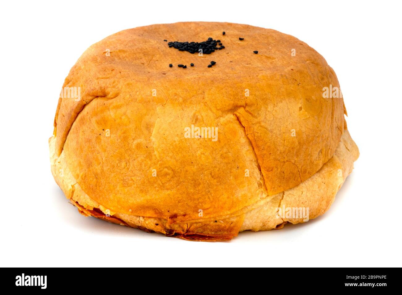 Azerbaijani Shakh Plov on a white background Stock Photo