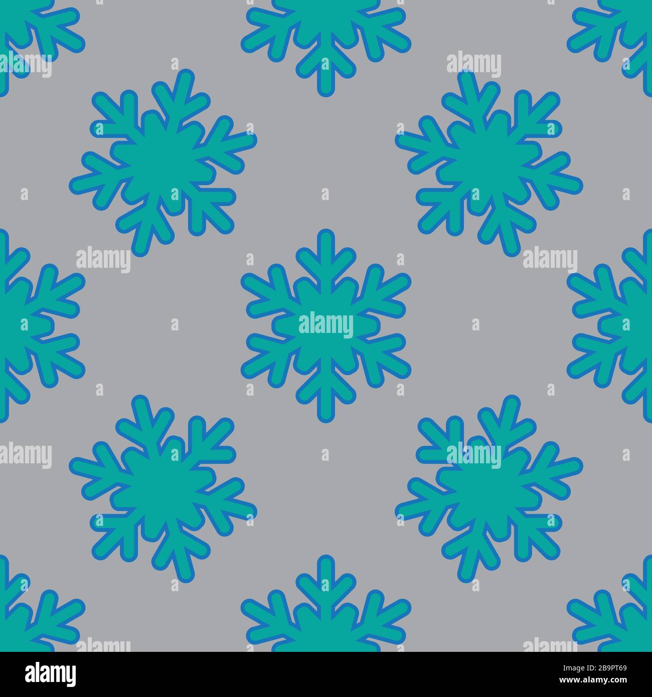 Seamless pattern with snowflakes on gray Stock Vector