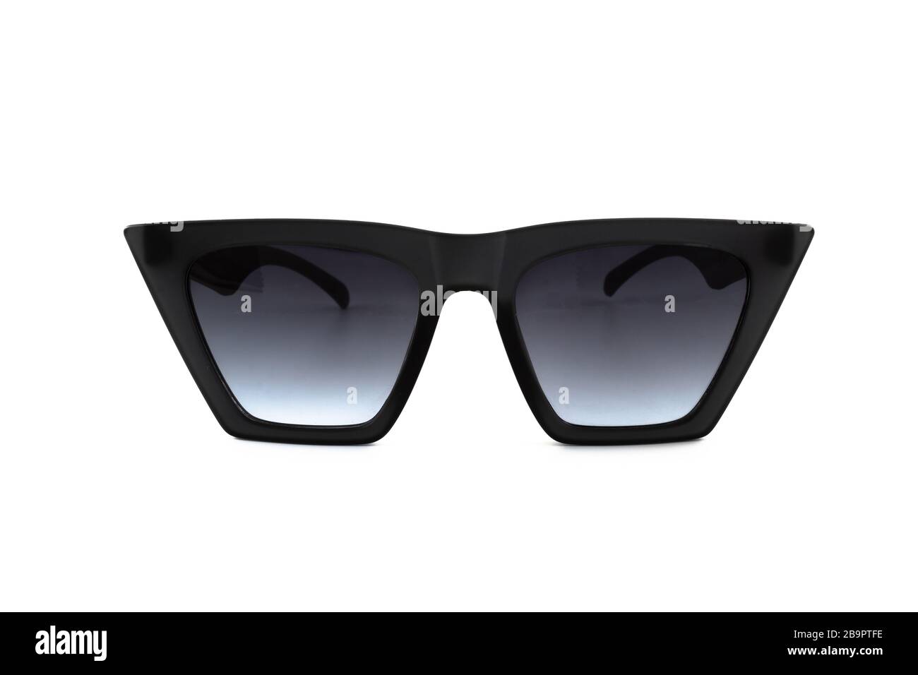 Black wayfarer thick frame sunglasses with gradient glasses isolated on white background front view Stock Photo Alamy