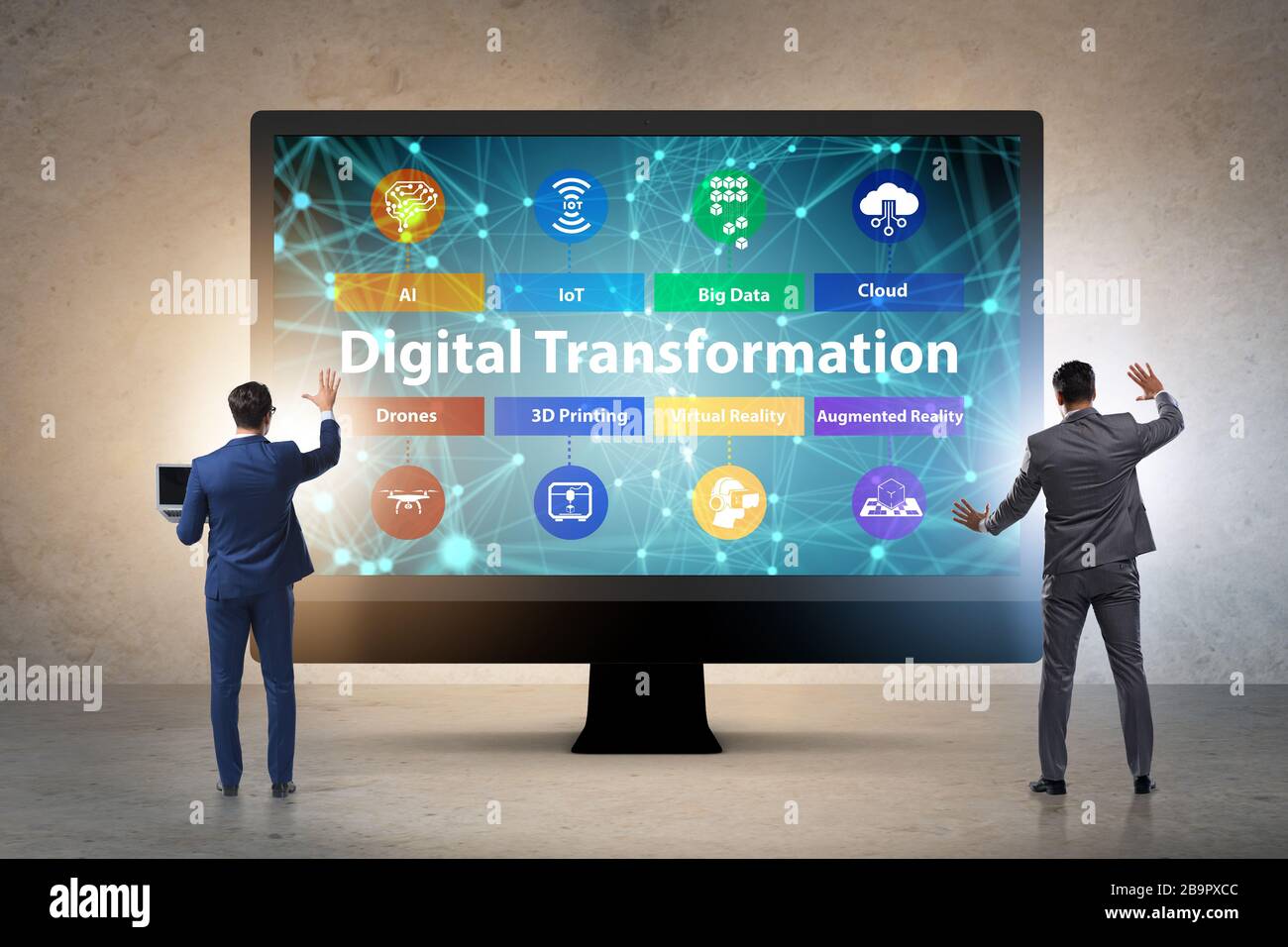 The digital transformation and digitalization technology concept Stock ...