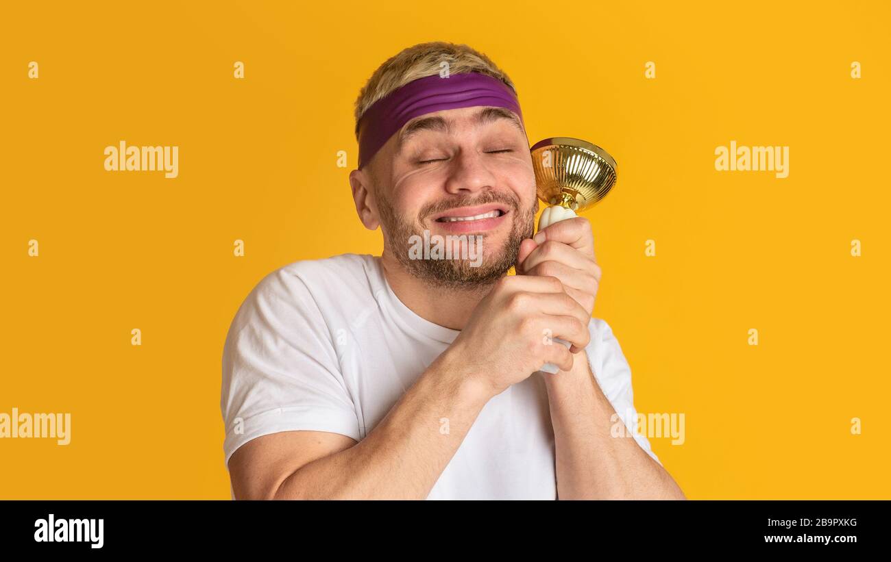 Happy eyes close hi-res stock photography and images - Alamy
