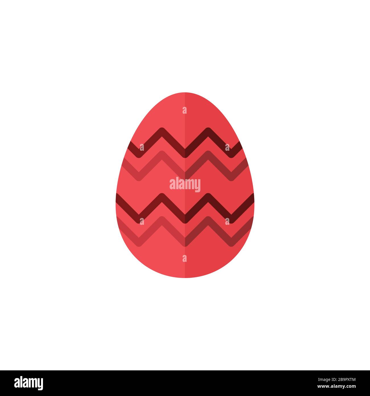Easter egg. Flat color icon. Isolated celebration vector illustration Stock Vector