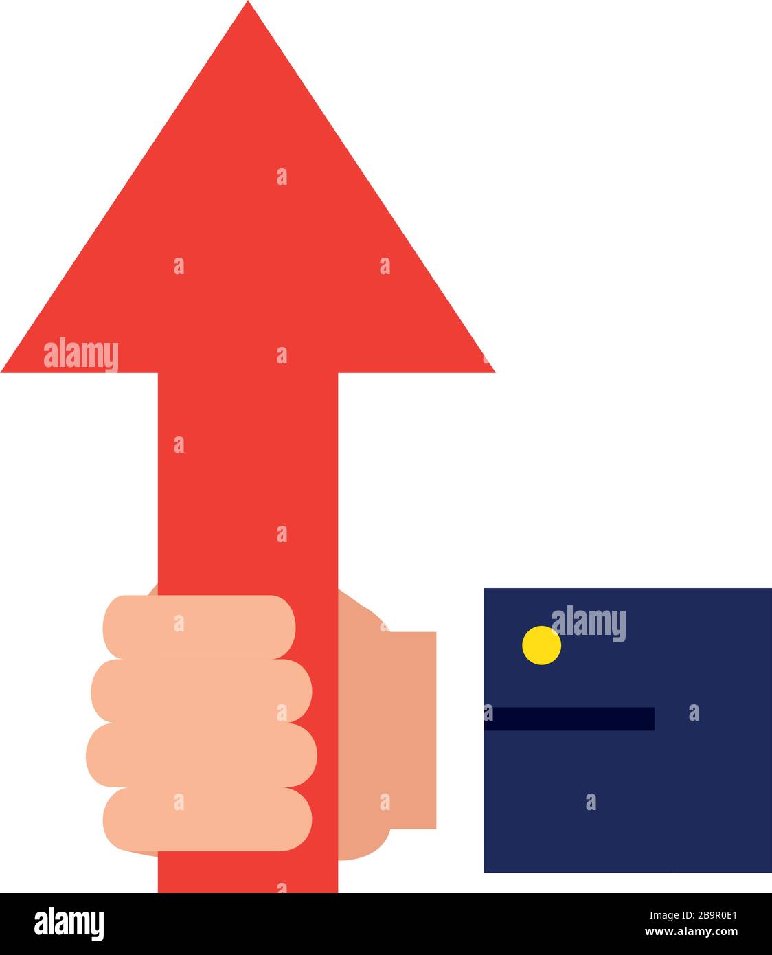 hand with arrow up isolated icon Stock Vector Image & Art - Alamy