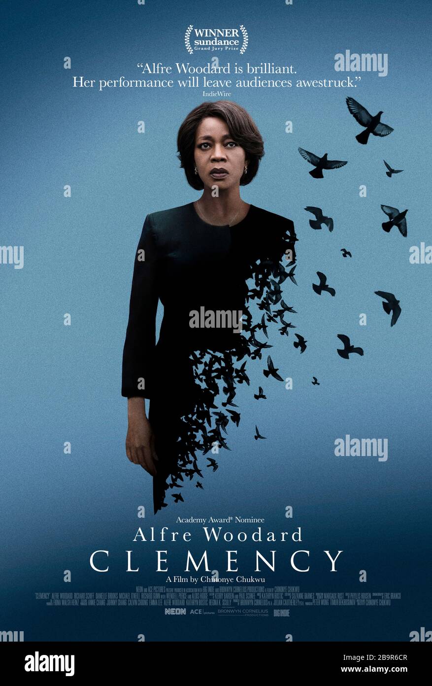 Clemency (2019) directed by Chinonye Chukwu and starring Alfre Woodard, Richard Schiff, Aldis Hodge and Wendell Pierce. A prison warden responsible for dearth row executions fights her internal demons when she connects with an inmate. Stock Photo
