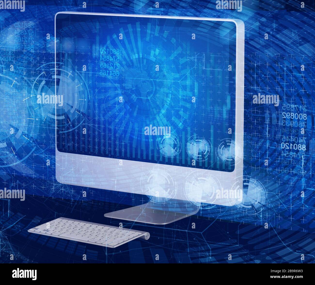 The computer screen in business concept Stock Photo - Alamy