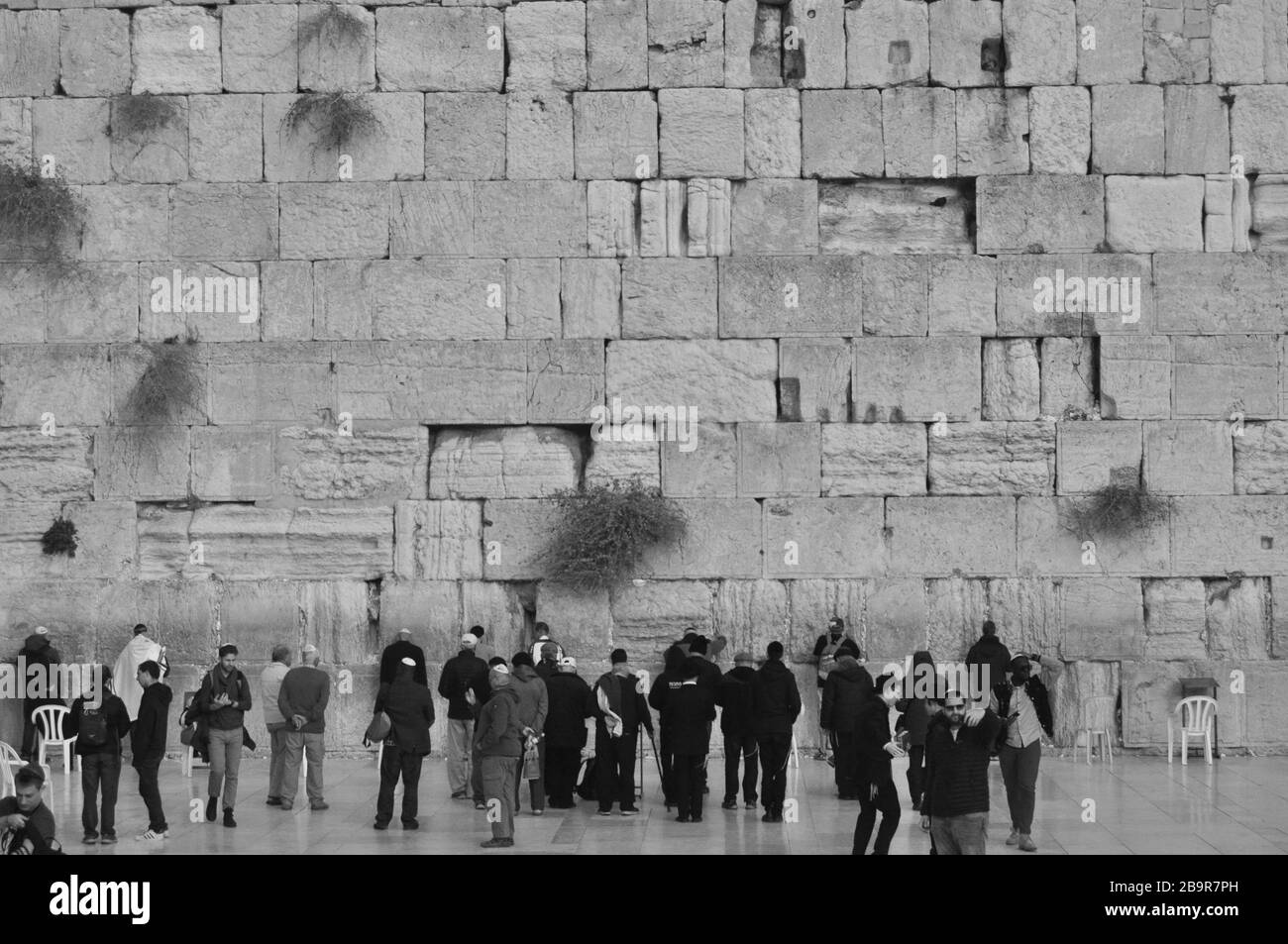Wailing Wall, west wall. A place of prayers and prayers from Judaism believers. A holy place of