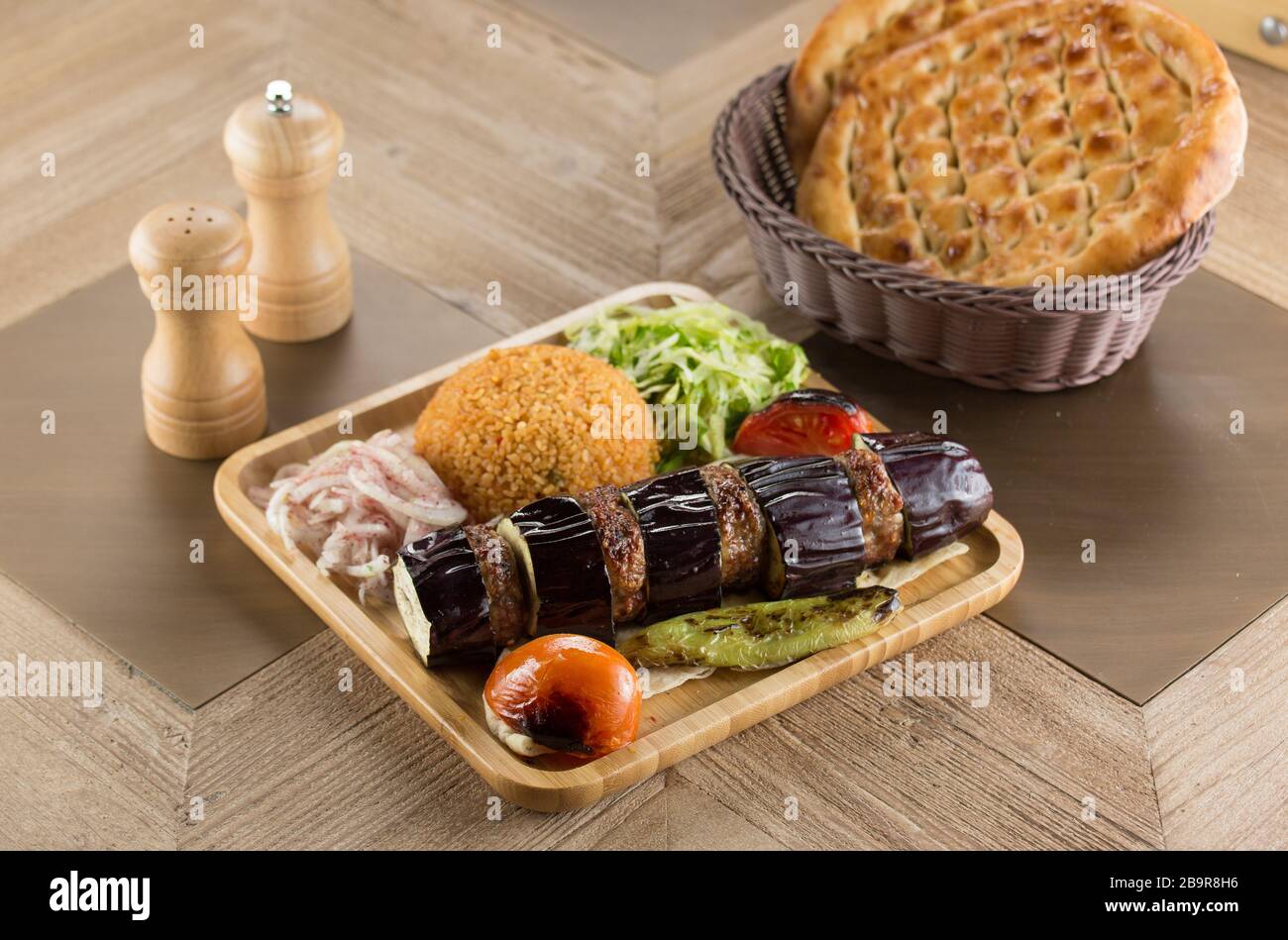 Eggplant Kebab Turkish Patlican Kebab Stock Photo Alamy