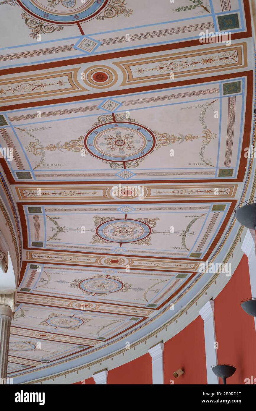 Athens, Greece February 14, 2020. Stately hall built in the 1880s for