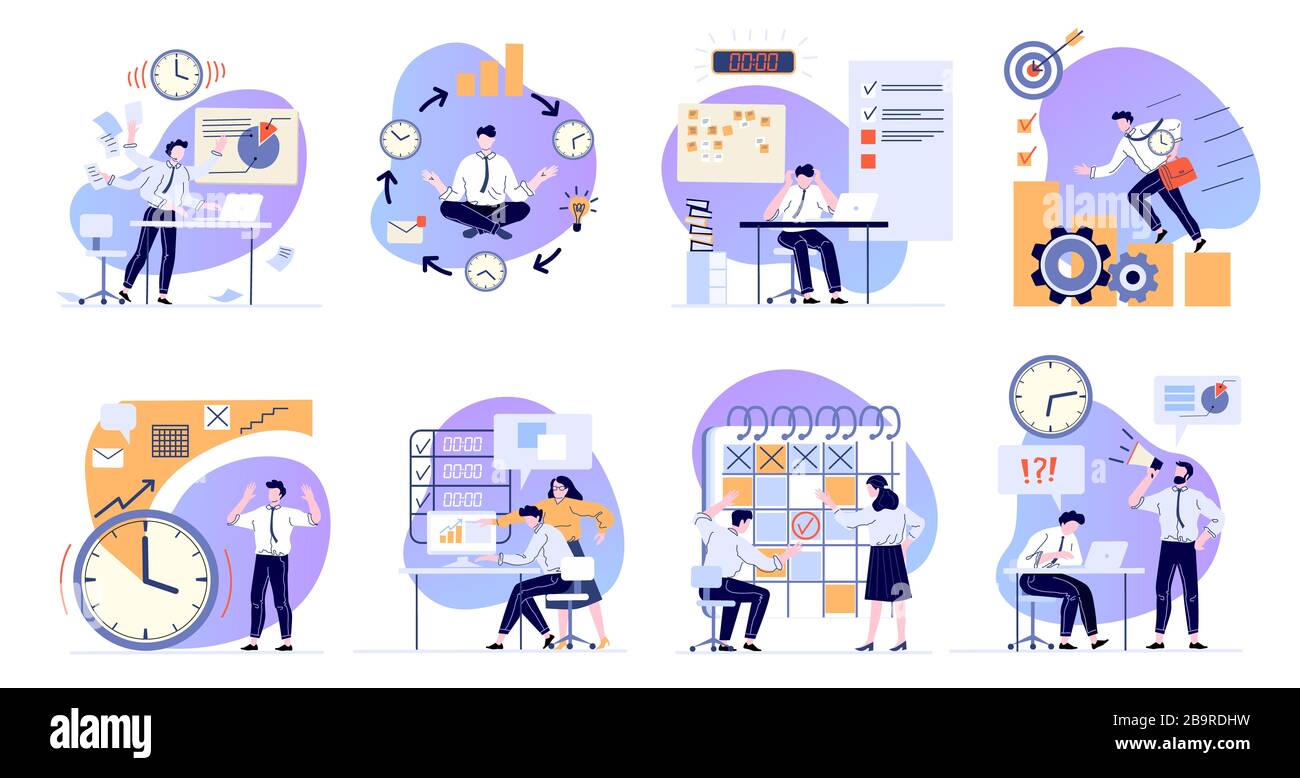 Time management. Scheduling working tasks, deadline schedule and office