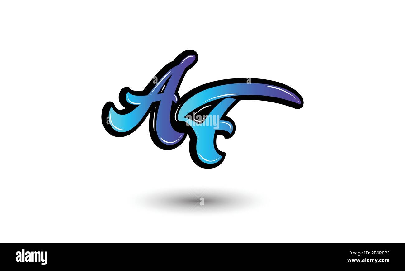 Initial Letter AF Logo Template Design Stock Vector Image & Art - Alamy