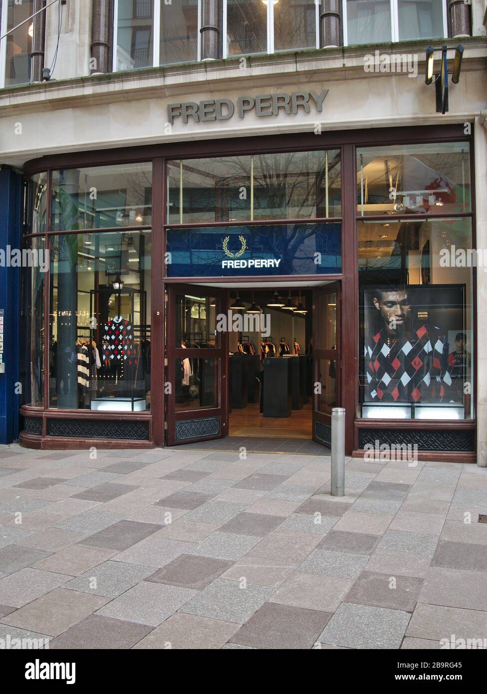 Fred Perry shop, Cardiff, Wales UK Stock Photo - Alamy