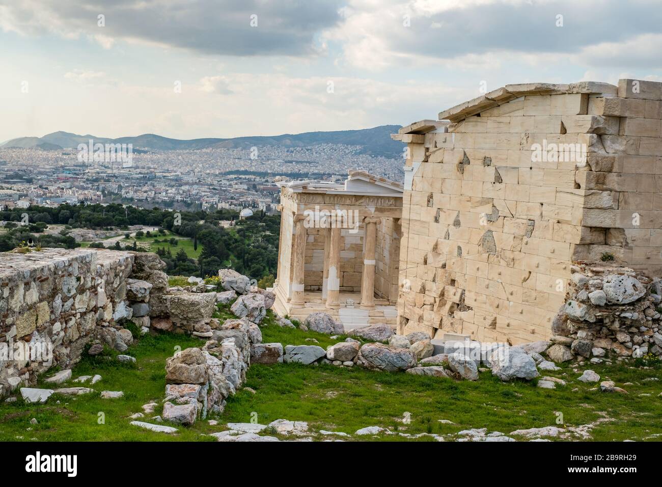 Athens, Greece - February 13, 2020. Ruins of Parthenon on the Acropolis ...