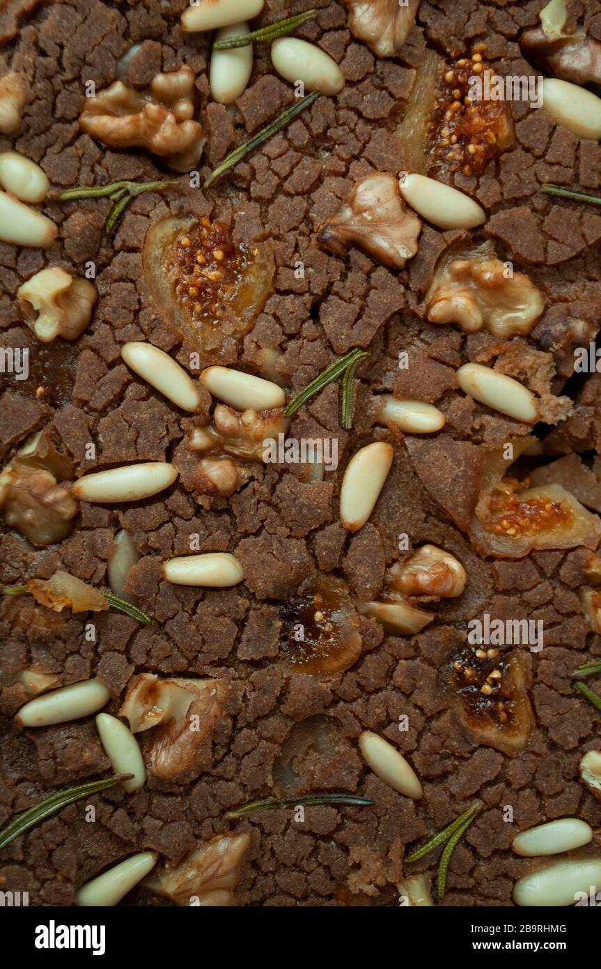 Castagnaccio, traditional Italian dessert Stock Photo