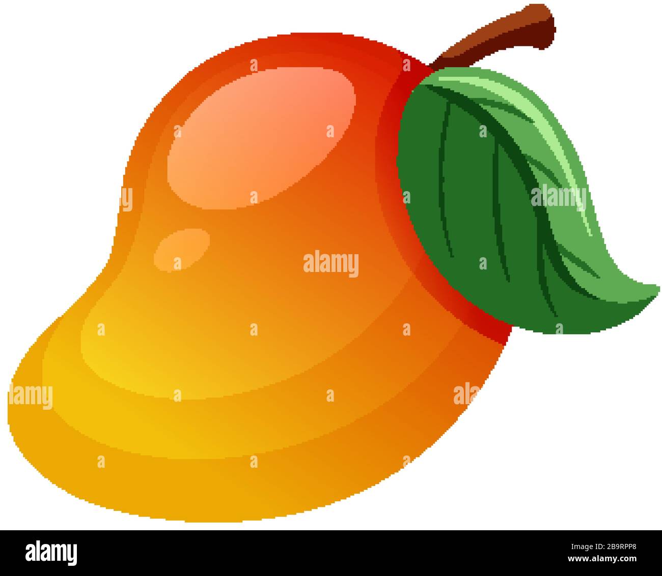 Fresh mango on white background illustration Stock Vector Image & Art ...