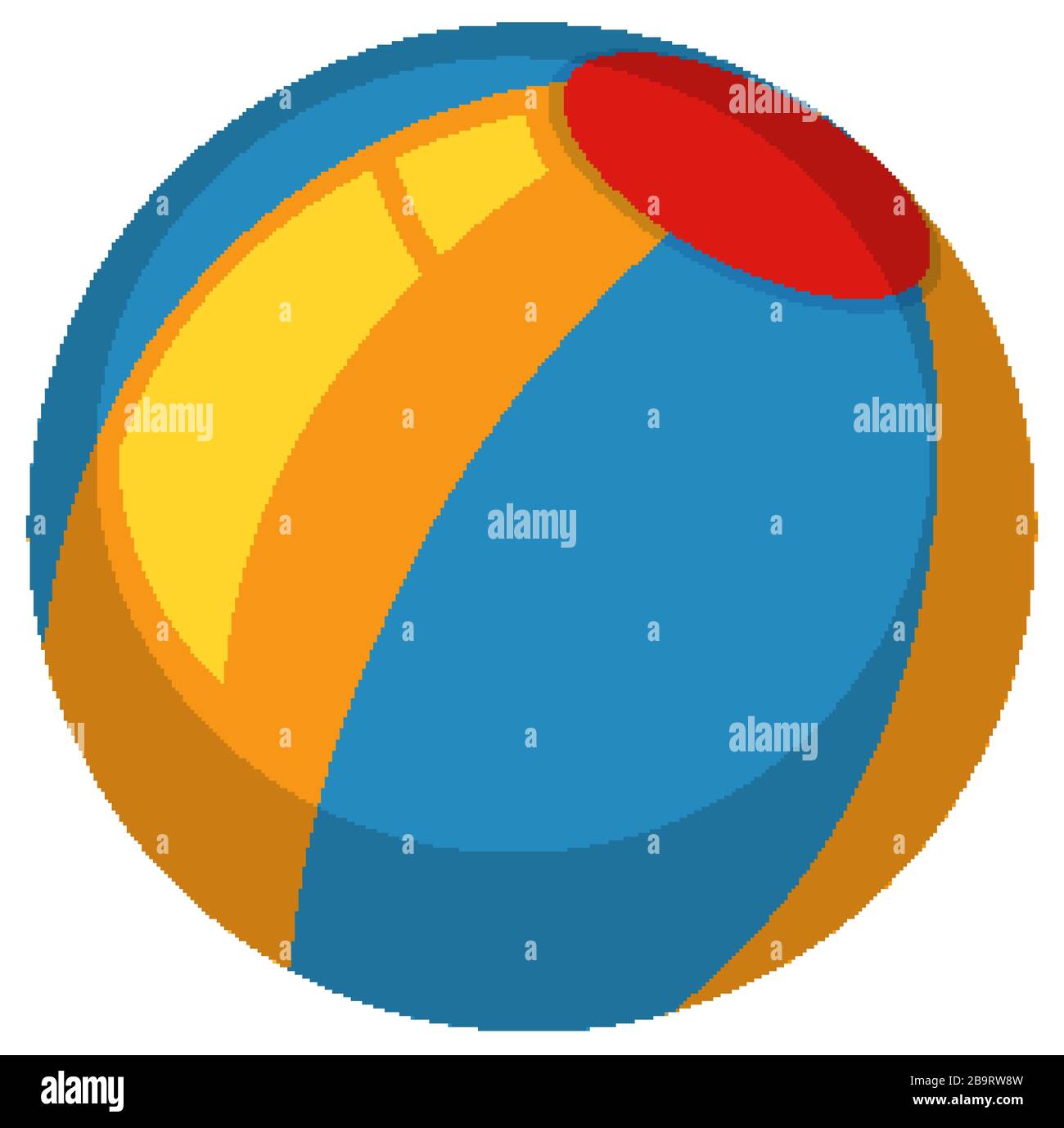 Beach ball on white background illustration Stock Vector Image & Art ...