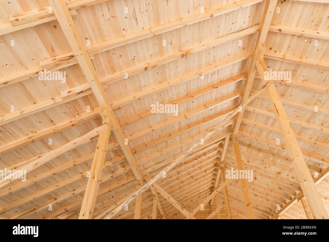 Wooden roof under construction hires stock photography and images Alamy