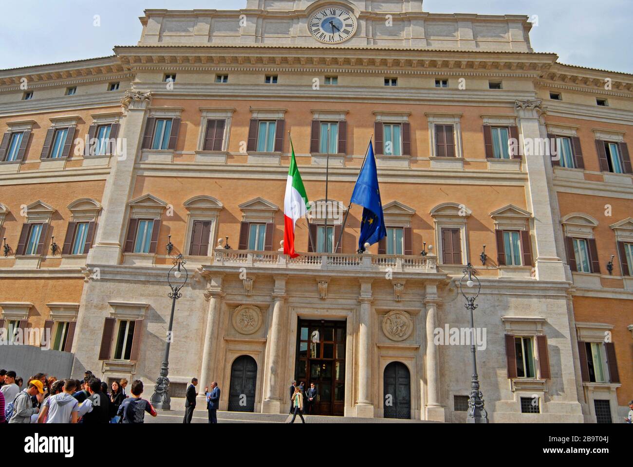 Parliament building, Palazzo di Montecitorio,  seat of the Italian Chamber of Deputies, Roma, Italy Stock Photo