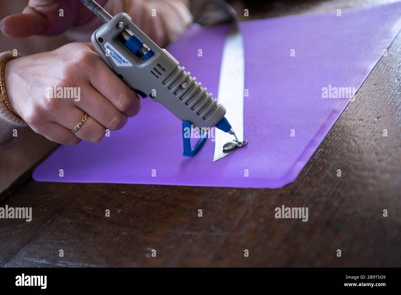 waxing for a wax seal Stock Photo