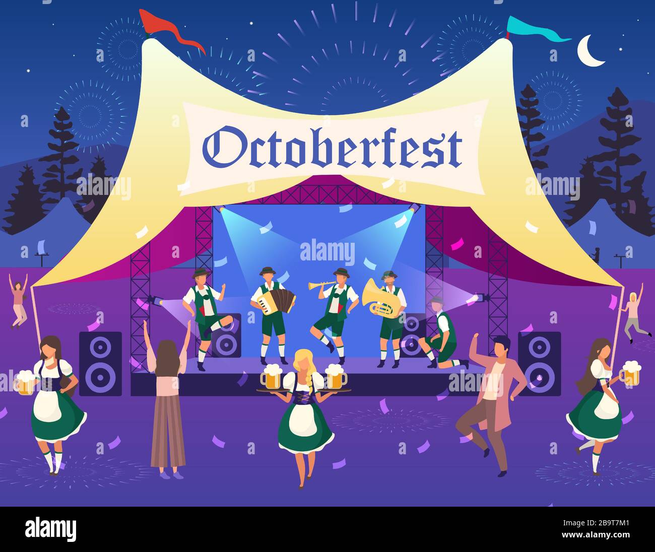 Oktoberfest flat vector illustration Stock Vector Image & Art - Alamy