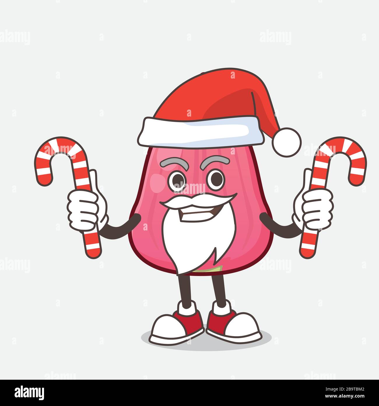 Pink Java Apple Mascot Character Vector Illustration Stock Vector