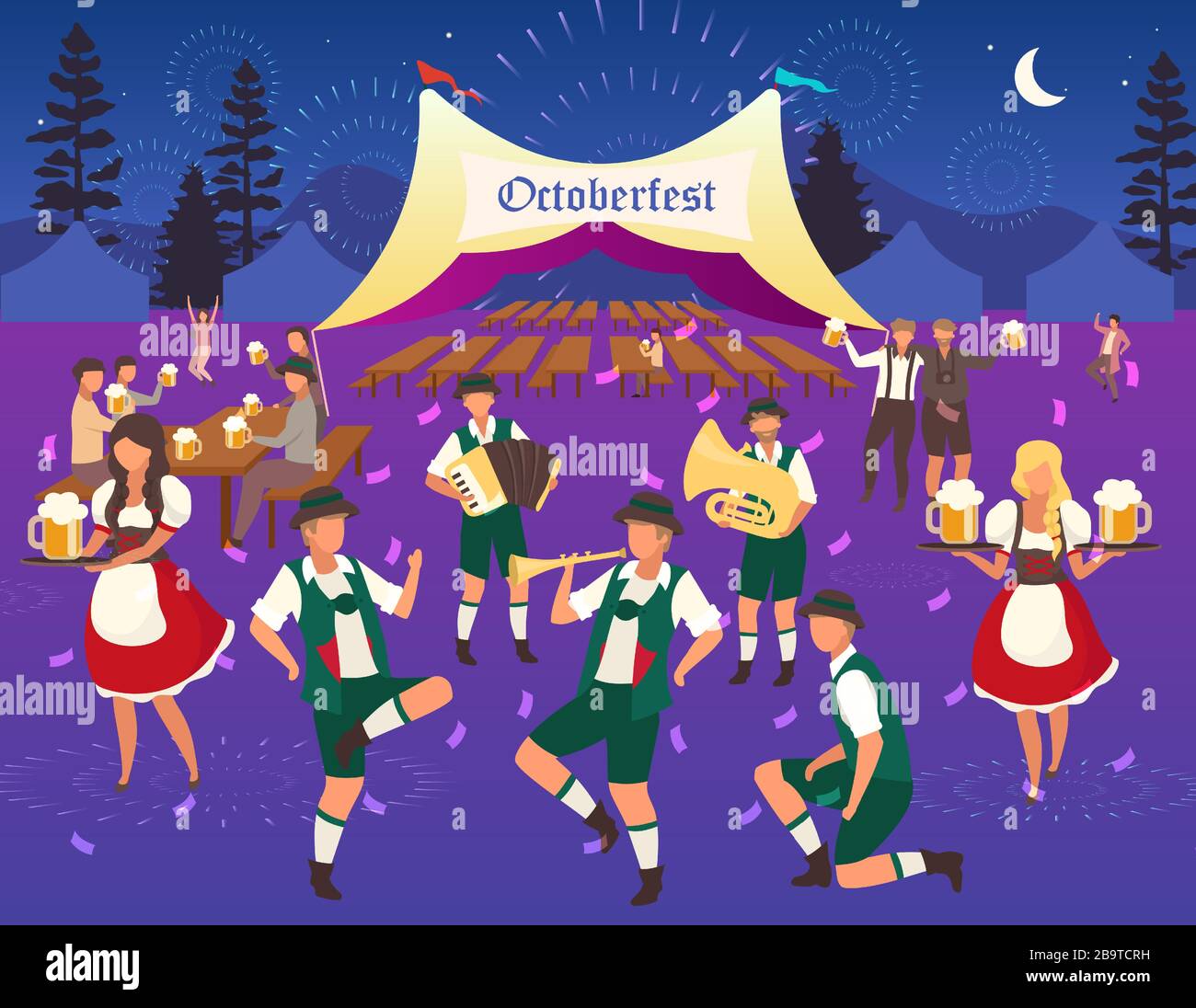 Oktoberfest flat vector illustration Stock Vector Image & Art Alamy