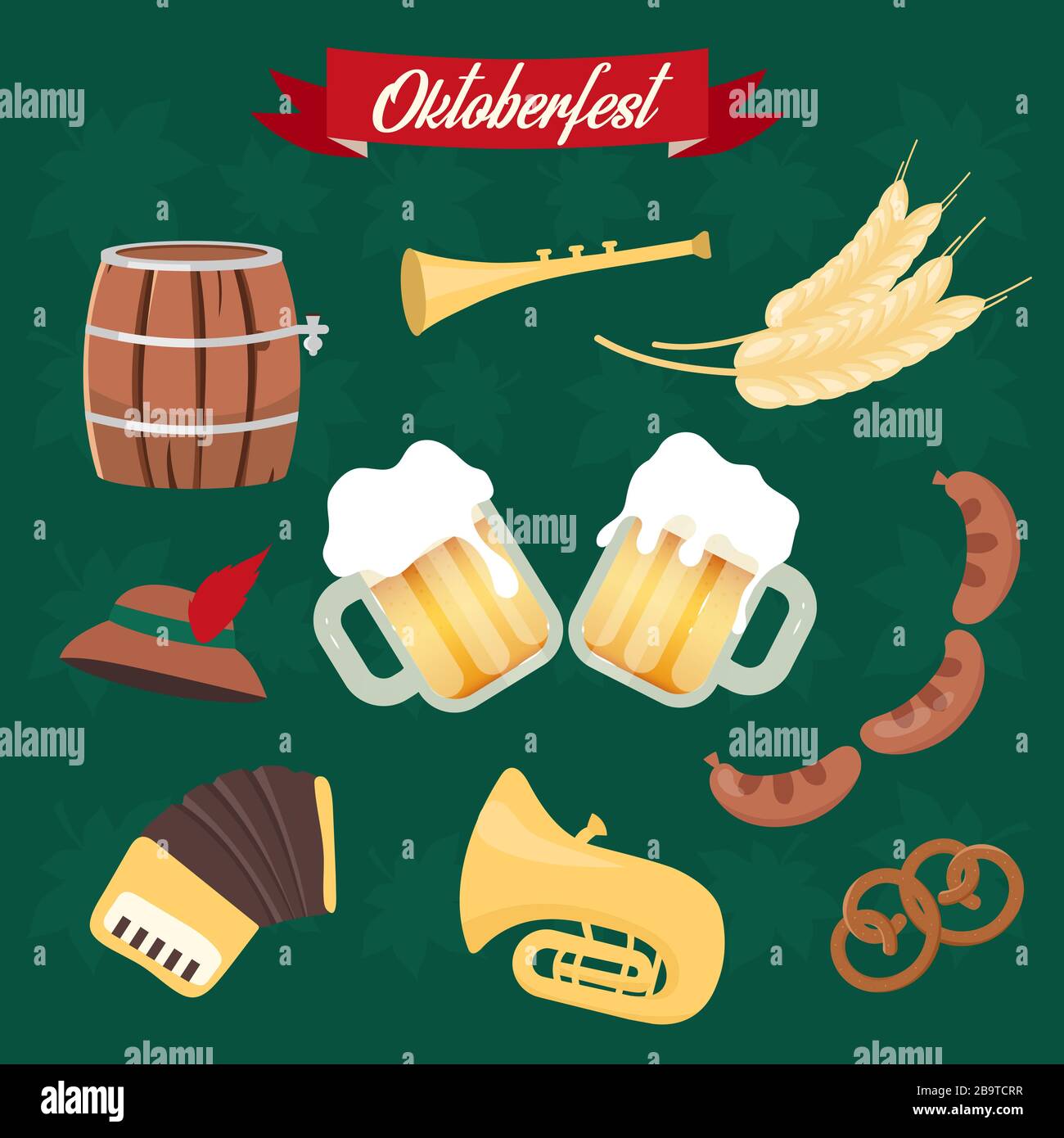 Oktoberfest flat vector illustrations set Stock Vector Image & Art - Alamy
