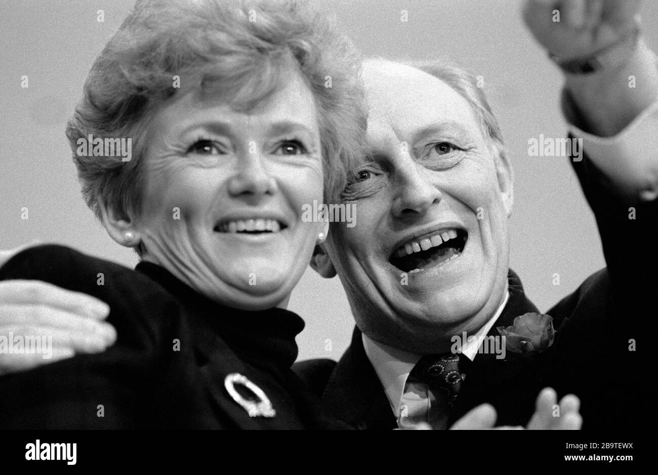 Neil and Glenys Kinnock, former leader of the Labour Party, UK. Stock Photo