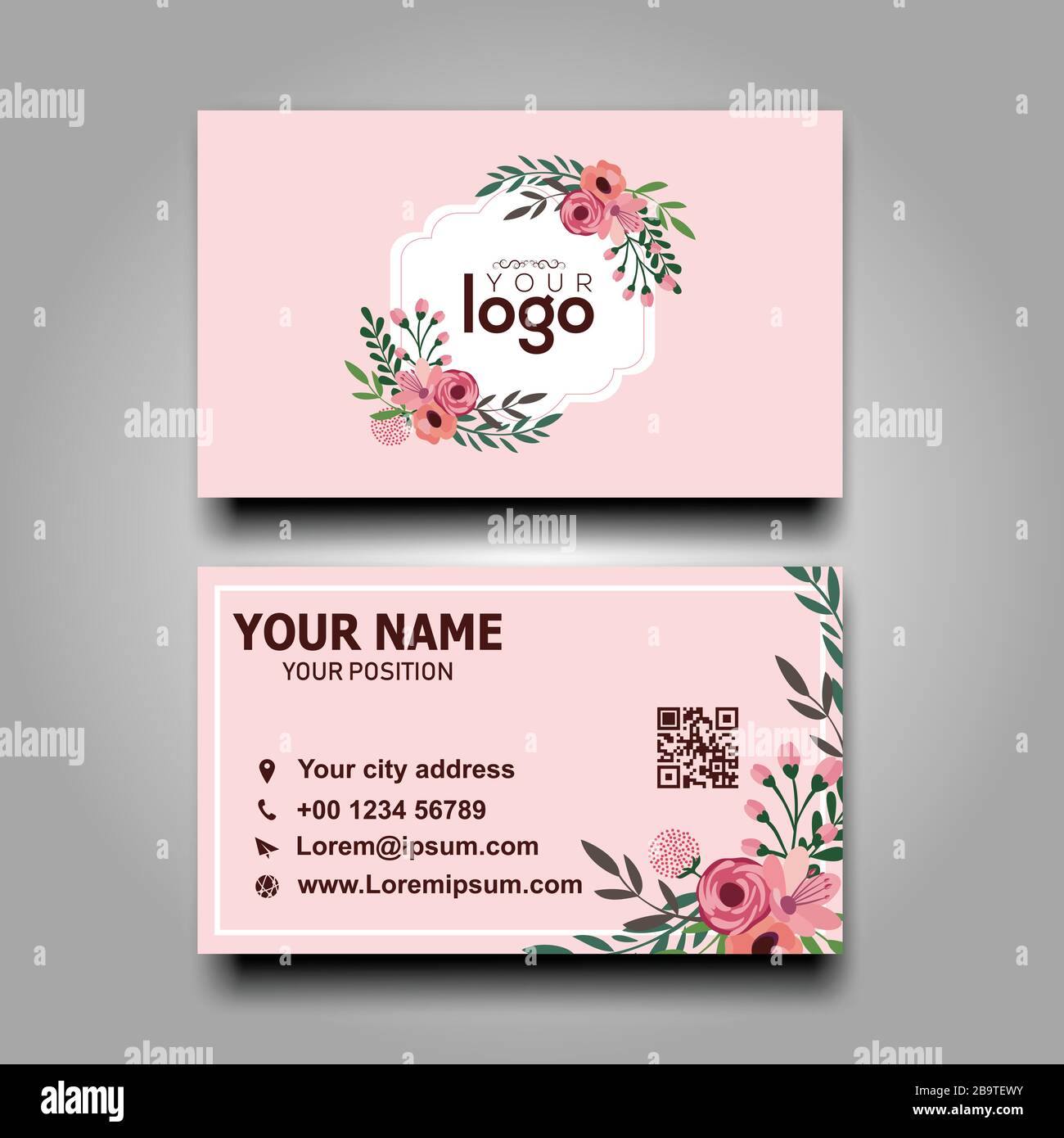 Fashion and beauty business card Template Vector Stock Vector
