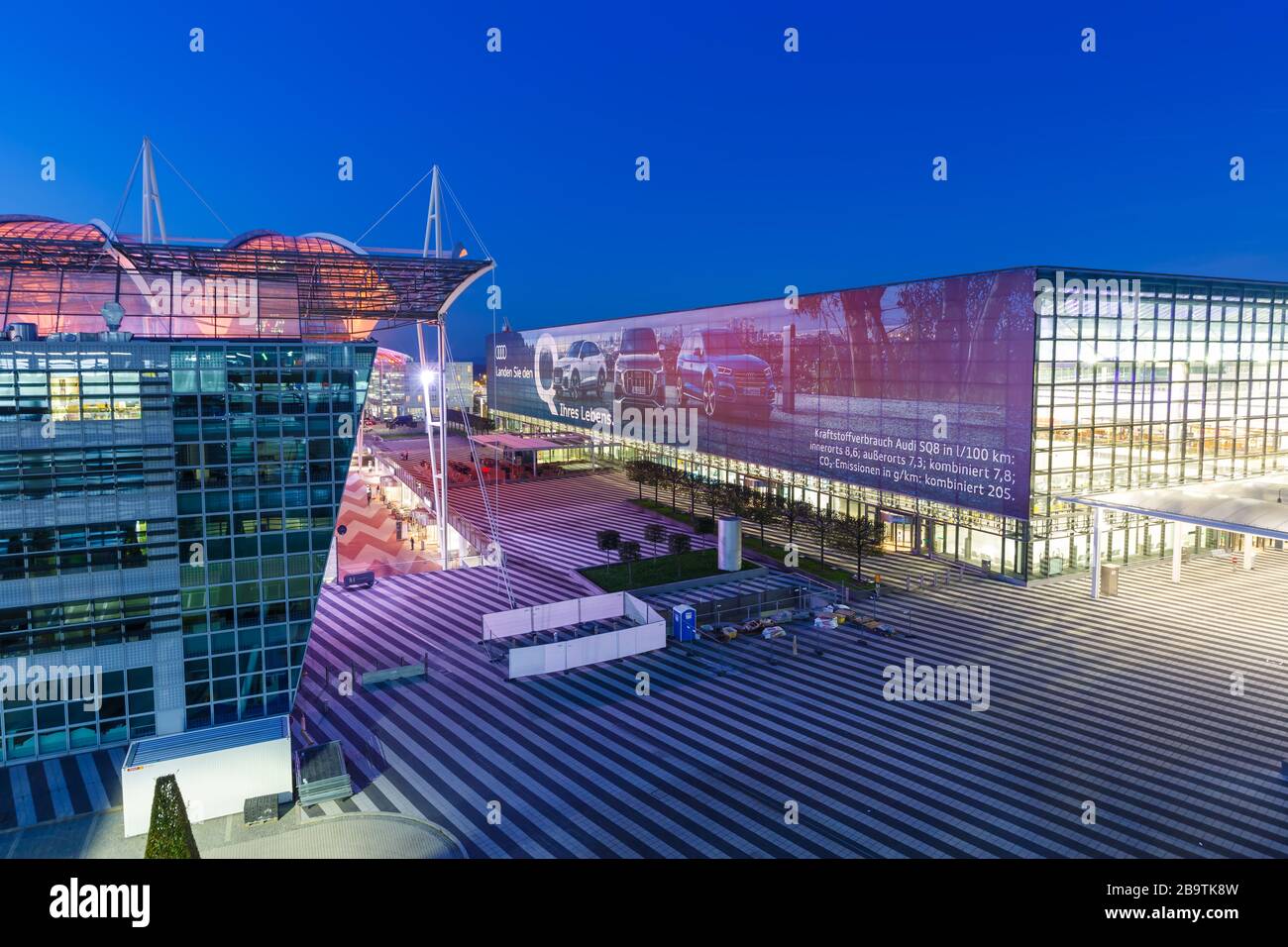 Munich, Germany – October 26, 2019: Munich Airport Center MAC and Terminal 2 in Germany. Stock Photo