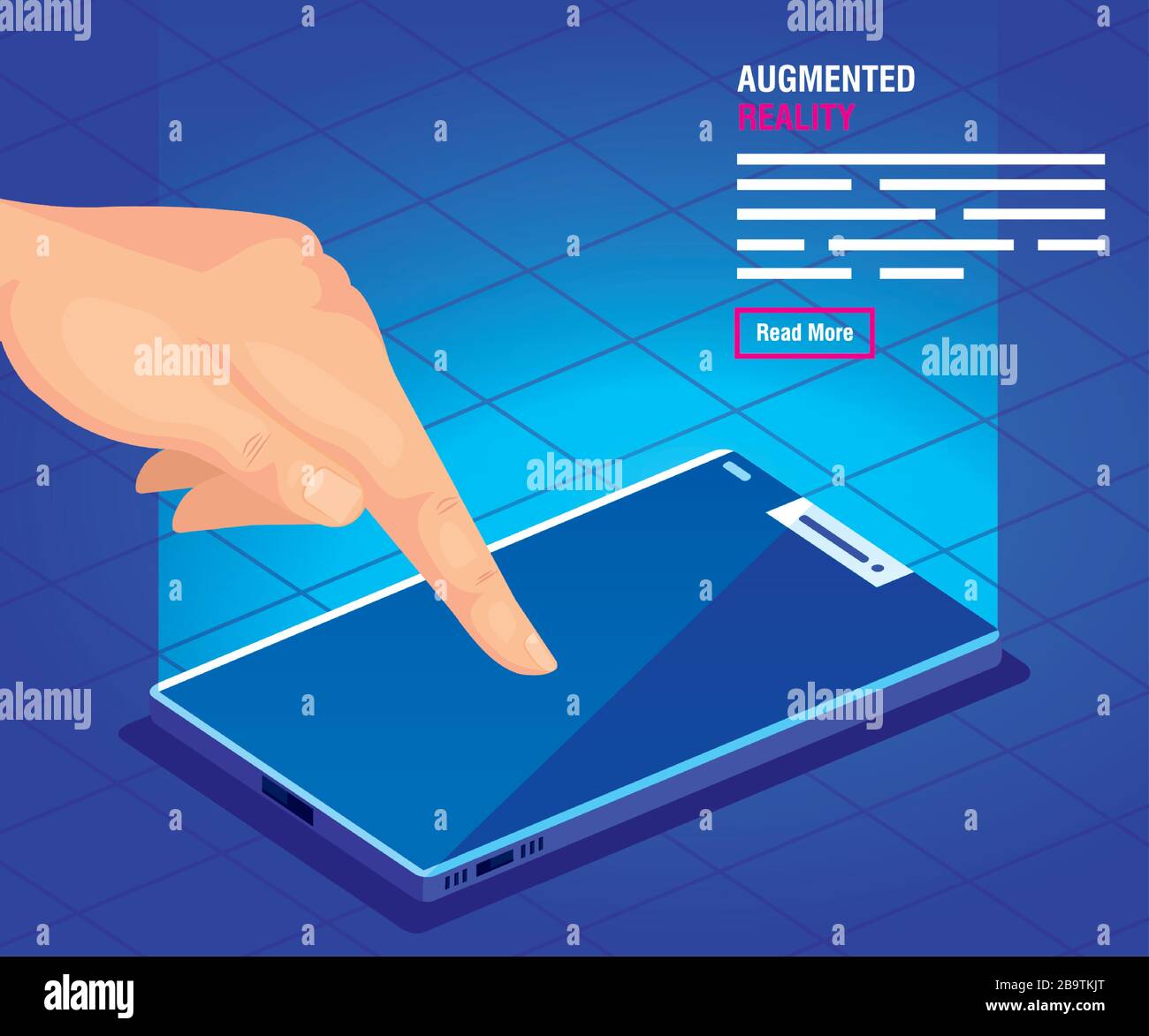 hand using smartphone of reality augmented Stock Vector Image & Art - Alamy