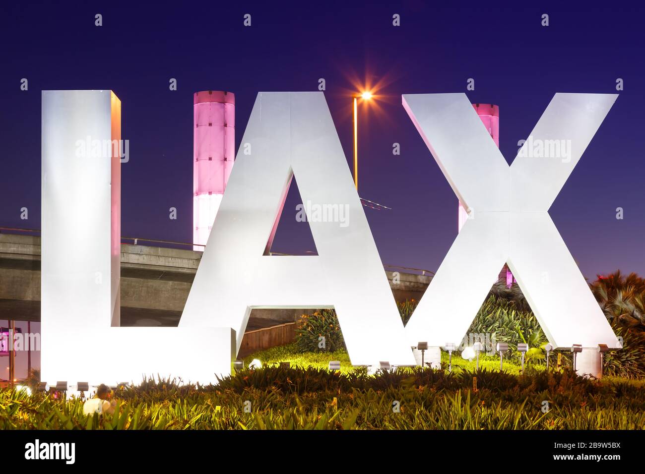 Los Angeles, California – April 12, 2019: Logo of Los Angeles international airport (LAX) in California. Stock Photo