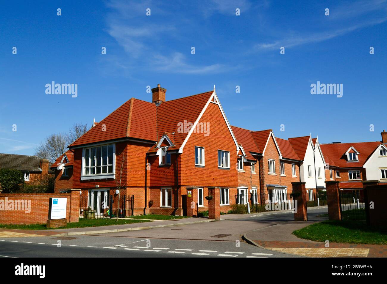 BUPA owned Fountains Lodge Care Home on site of former Birchwood Garage, Southborough,Kent, England Stock Photo