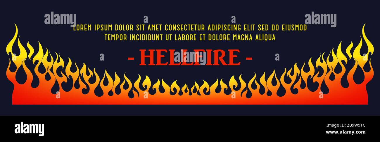 Fire flames, red and yellow gradient colored, isolated vector element ...